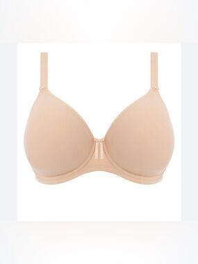 Elomi 38I Bijou Moulded Bra Plunge T-Shirt Bra Underwire in Sand